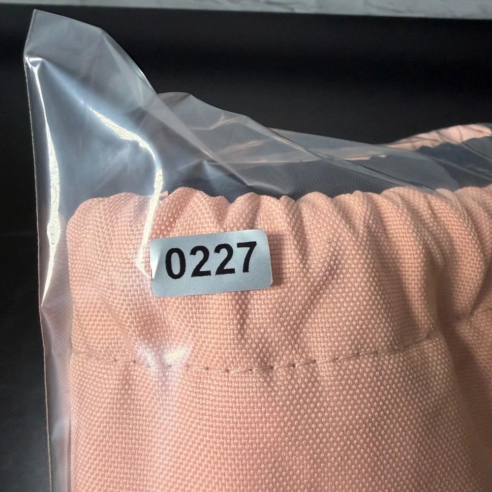 Adidas Drawstring Sackpack Peach Pink Black 3-Stripe Gym Bag 976595-D
